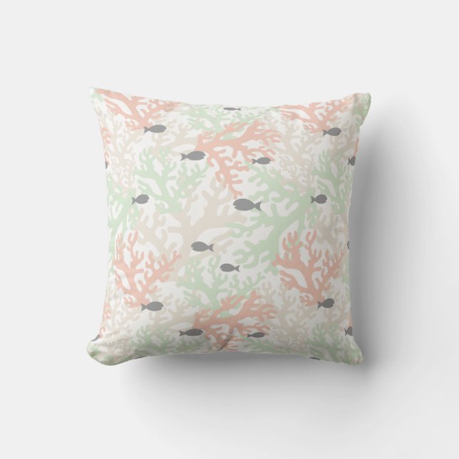 Fiskekorallrev Mönster Pillow Kudde (Framsida)