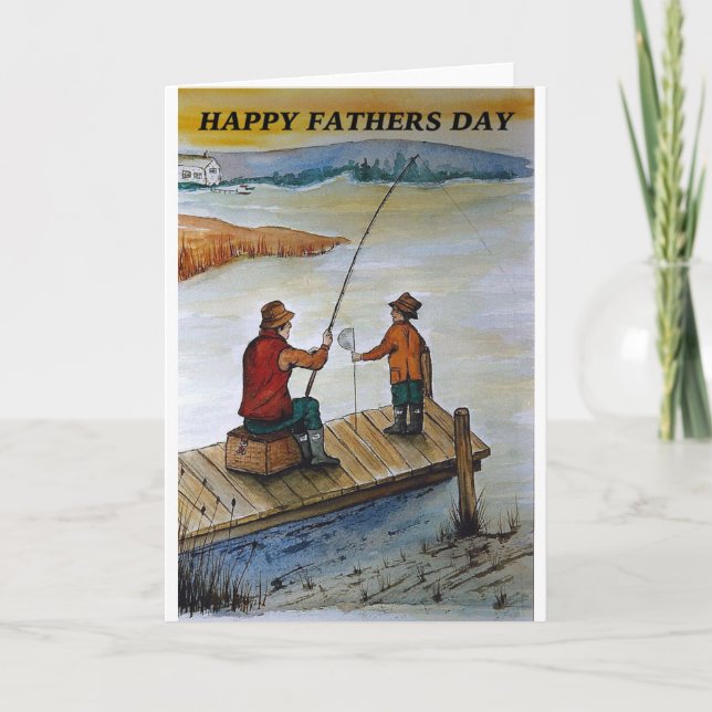 Fiskekort för fars dag kort (Framsida)