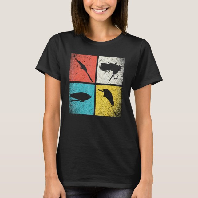 Fiskekrokar Fiskbete T Shirt (Framsida)
