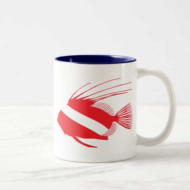 Fiskekuba Flagga Mugg (Höger)
