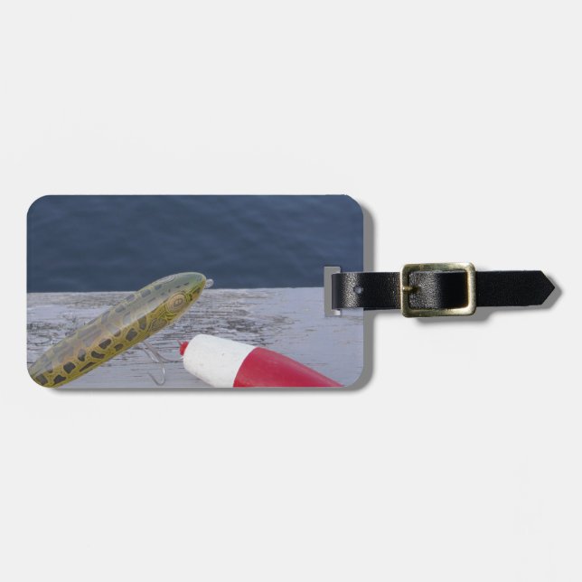 Fiskekurser på sjö-rött vitt blått... bagagebricka (Horisontell Framsida)