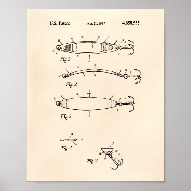 Fiskelag 1964 Patent Art Old Peper Poster (Framsidan)