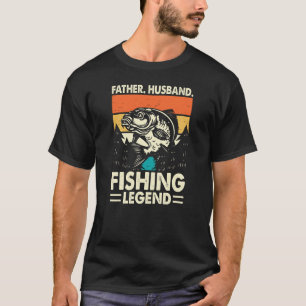 Fiskelegenden i far make lustig retro t shirt