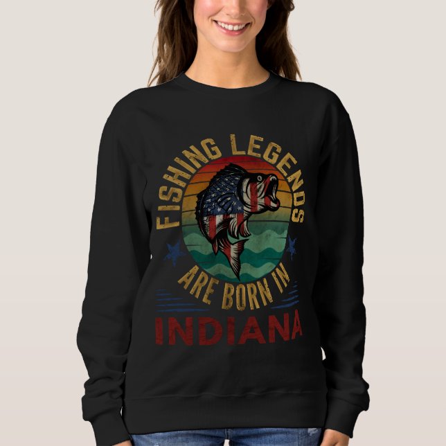 FISKELEGENDER Föds i INDIANA T Shirt (Framsida)