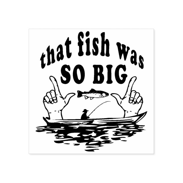 Fiskelettet Frimärke Stämpel (Tryck)