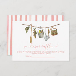 Fiskelinje Blöja Lotteri Flickkort Inbjudningar