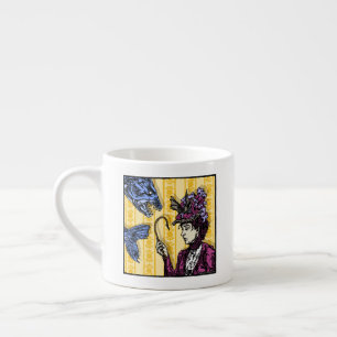 Fiskelkrok - Pop Goth Nightmare Surreal Art 6 oz Espressomugg