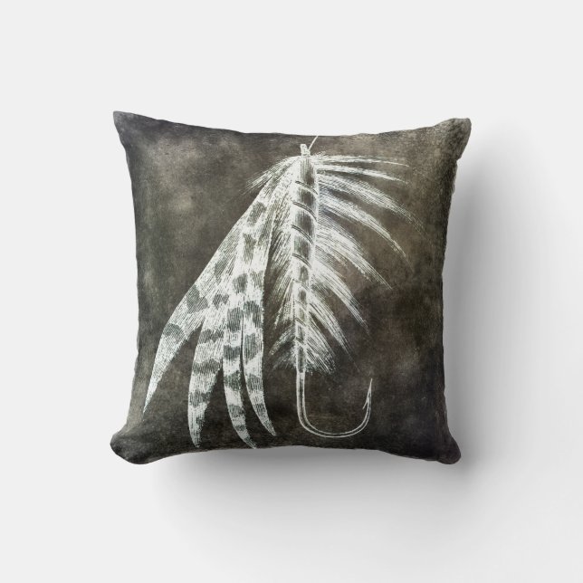 Fiskelöjlighet - Flygfisket Angling Fish Krok Kudde (Framsida)