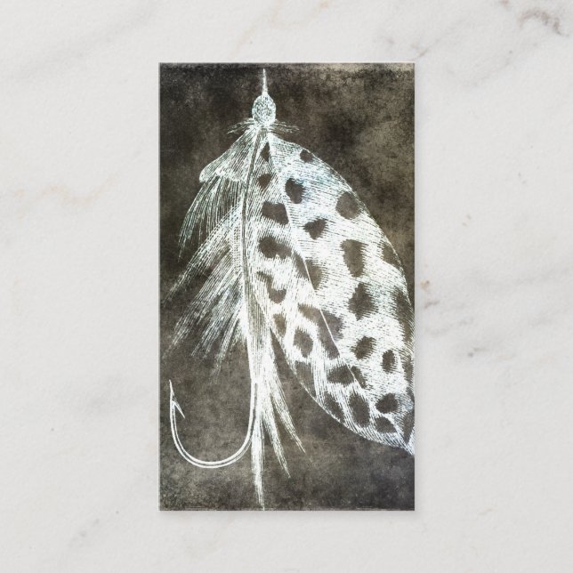 Fiskelöjlighet - Flygfisket Angling Fish Krok Visitkort (Framsida)