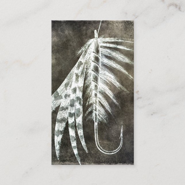 Fiskelöjlighet - Flygfisket Angling Fish Krok Visitkort (Framsida)