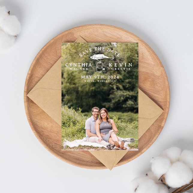 Fiskelöjtnant Krok Bröllop Ringar Spara datumet (Skapare uppladdad)