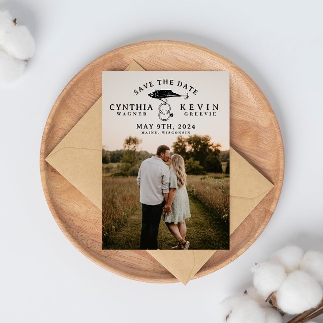 Fiskelöjtnant Krok Bröllop Ringar Spara datumet (Skapare uppladdad)