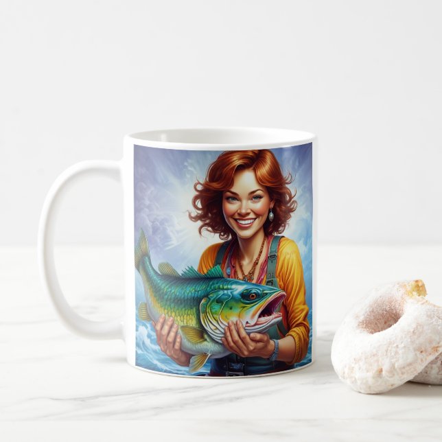 Fiskemamma Kaffemugg (Med munk)