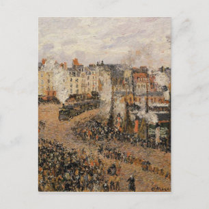Fiskemarknaden, Dieppe by Camille Pissarro Vykort