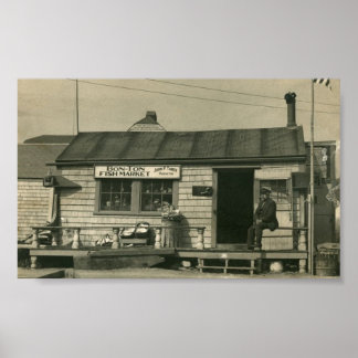 Fiskemarknaden i Nantucket Bon-Ton Poster