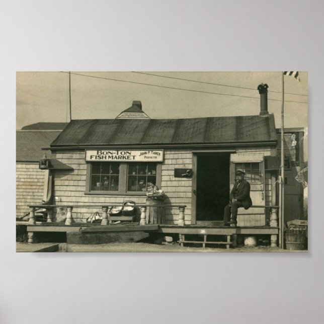 Fiskemarknaden i Nantucket Bon-Ton Poster (Framsidan)