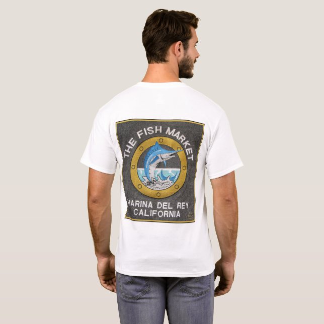 Fiskemarknaden - Marina del Rey CA T Shirt (Hel baksida)