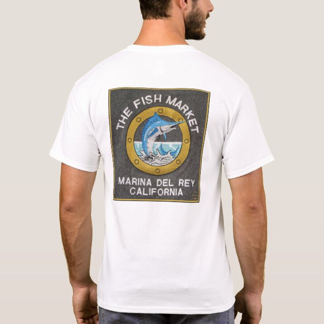 Fiskemarknaden - Marina del Rey CA T Shirt (Baksida)