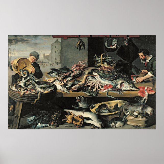 Fiskemarknaden Poster (Framsidan)