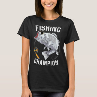 Fiskemästare Större Svartabborre Fiskare Fäder T Shirt
