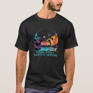 Fiskemöjlighet För Dricker Öl Älskare Camping Utöv T Shirt