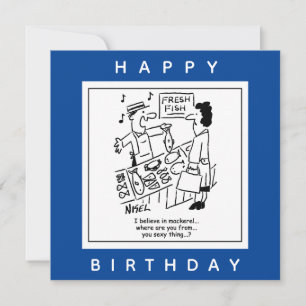 Fiskemöjligheter Sjungor om makrill Tecknad Kort