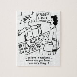 Fiskemöjligheter Sjungor om makrill Tecknad Pussel