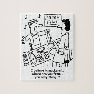 Fiskemöjligheter Sjungor om makrill Tecknad Pussel