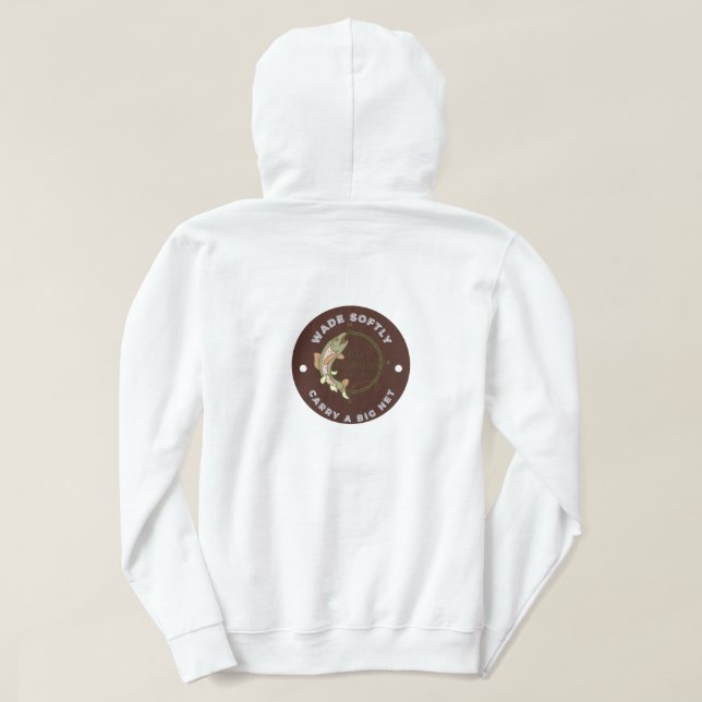 fiskemössa för flugfiske hoodie (Design baksida)