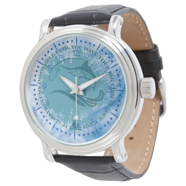 Fiskemotivation| Marlin-fisk | Det verkar alltid Armbandsur (Vinklad)