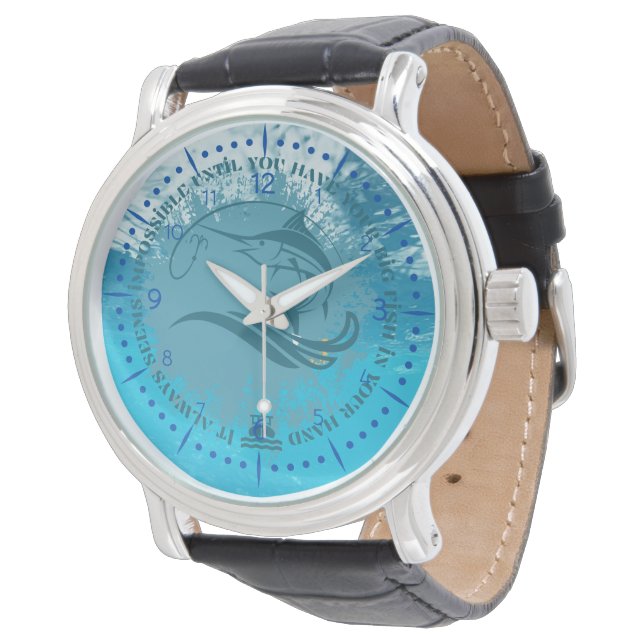 Fiskemotivation| Marlin-fisk | Det verkar alltid Armbandsur (Vinklad)