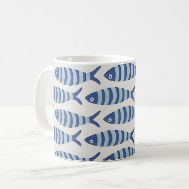 Fiskemuggen för morgonkaffe kaffemugg (Framsida vänster)