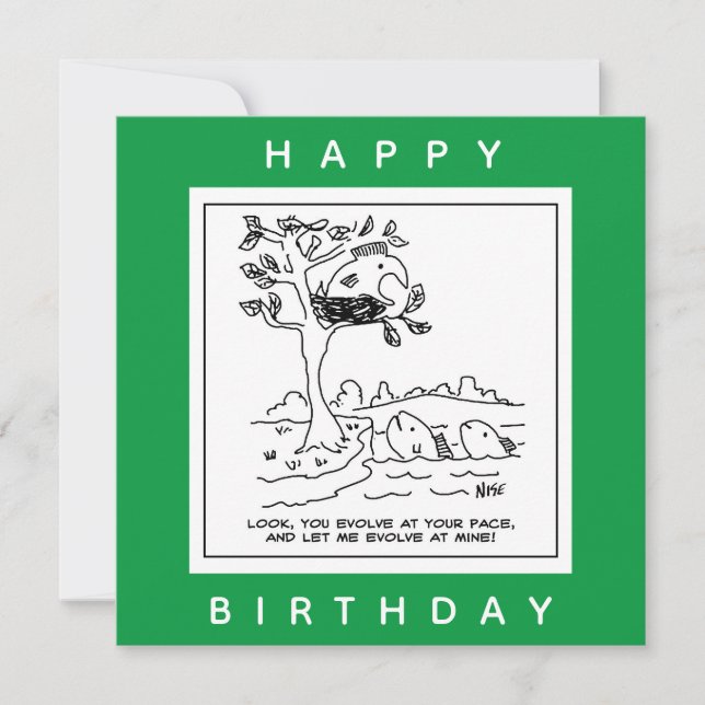 Fisken är i ett virrvarr i träd tecknad kort (Framsida)