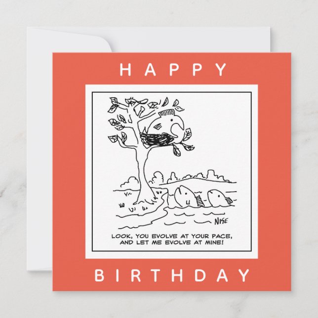 Fisken är i ett virrvarr i träd tecknad kort (Framsida)