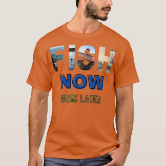 Fisken arbetar nu senare, och säger att fiskpuckel t shirt
