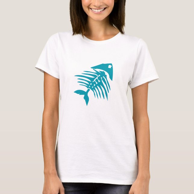 Fisken benar ur skelett tee shirt (Framsida)