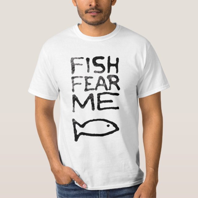 Fisken fruktar mig skjortan t-shirt (Framsida)