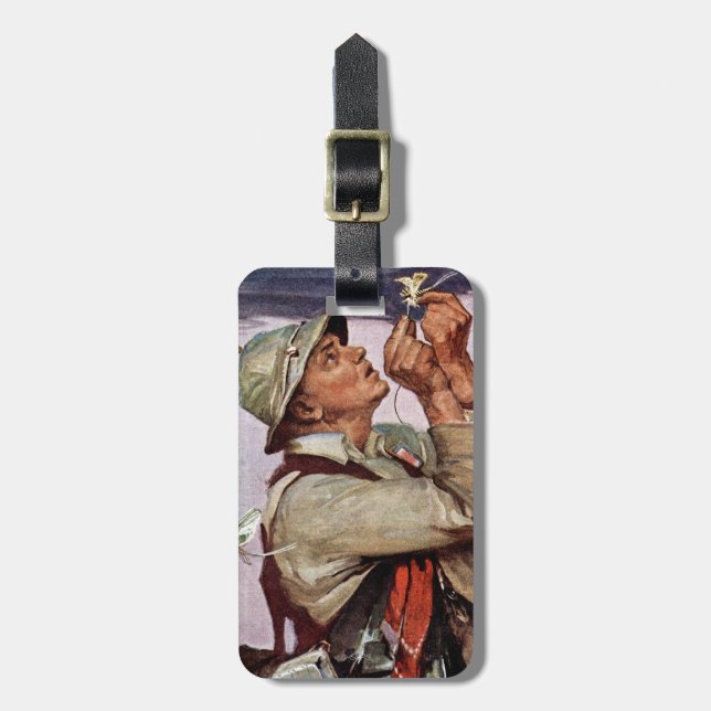 Fisken hoppar bagagebricka (Vertikal Framsida)