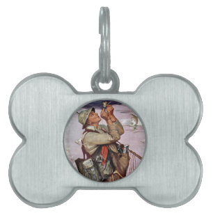 Fisken hoppar namnbricka husdjur