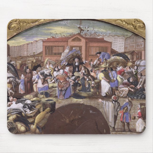 Fisken marknadsför på Les Halles, c.1660 Musmatta (Framsidan)
