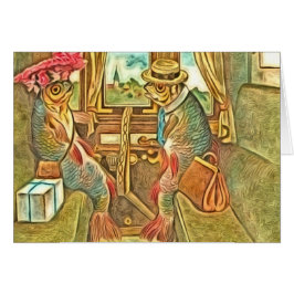 Fisken reser tomma inre tillfällen hälsningskort