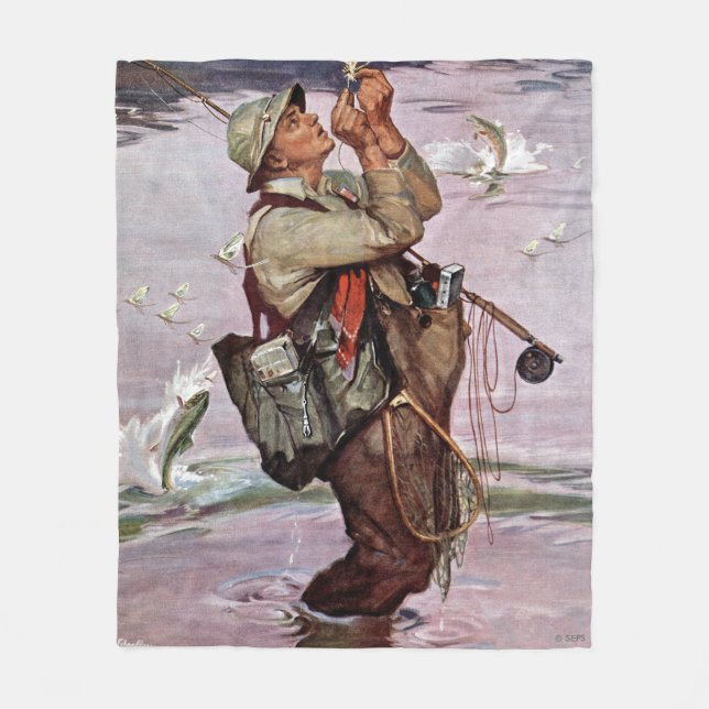 Fisken skakar fleecefilt (Framsidan)