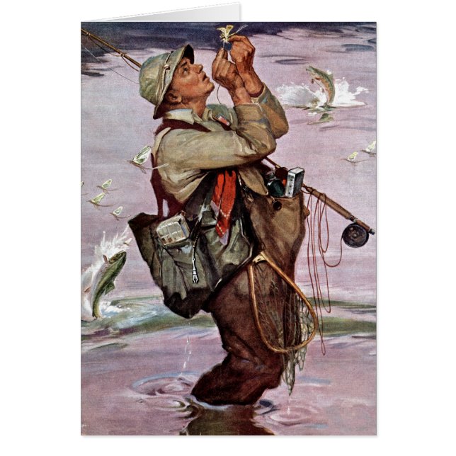 Fisken skakar hälsningskort (Framsidan)