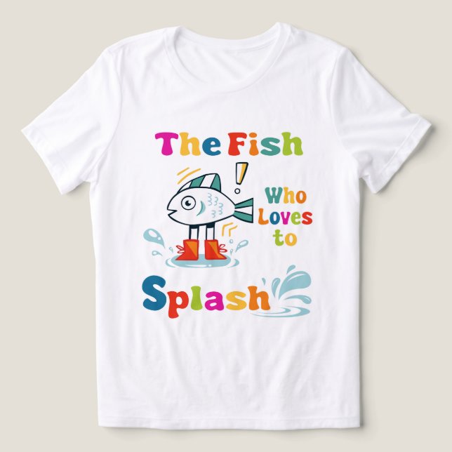 Fisken som kärlek till stänk t shirt (Design Framsida)