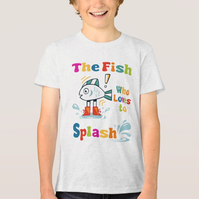 Fisken som kärlek till stänk t shirt (Framsida)