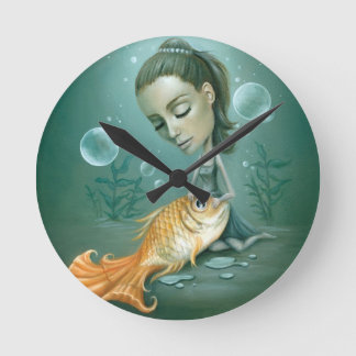 Fisken ut ur vatten tar tid på rund klocka