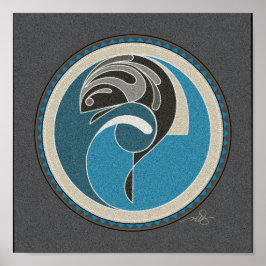 Fiskens grått-bakgrund poster