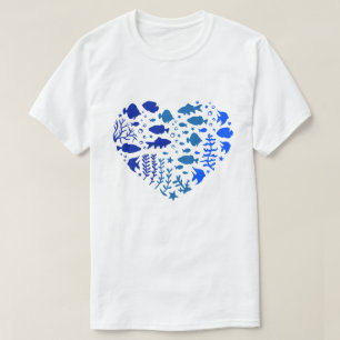Fiskens hjärta, lyft för fiskens Älskare T Shirt