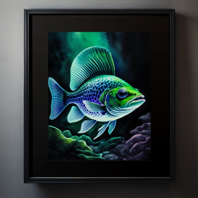 Fiskens kalk Teckning i Svarta VI Poster (Skapare uppladdad)