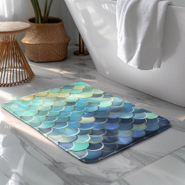 Fiskens  Mönster Blå himmel-bakgrund Golden Badrumsmatta